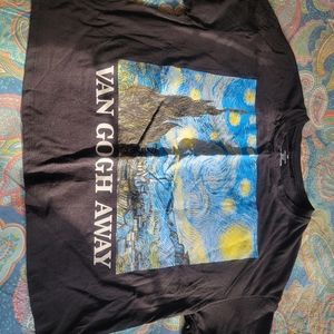 Novelty cropped tee, 1x